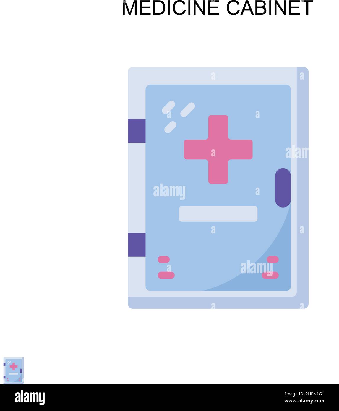 Cabinet de médecine simple vecteur icône. Modèle de conception de symbole d'illustration pour élément d'interface utilisateur Web mobile. Illustration de Vecteur
