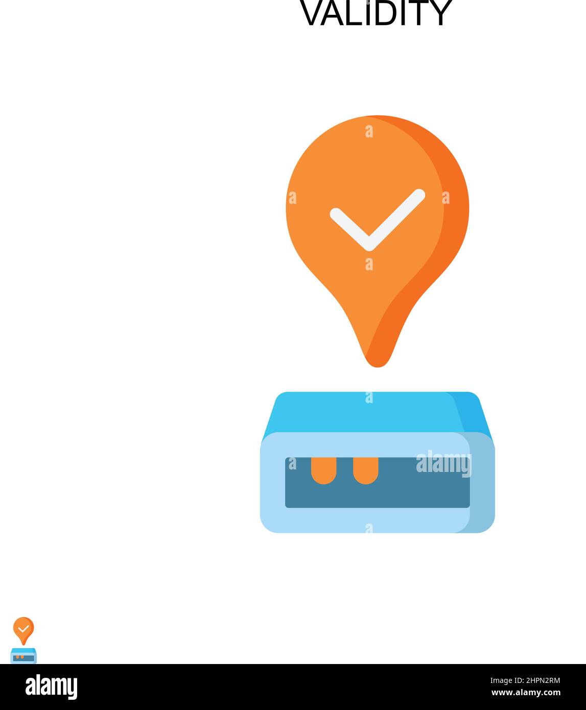 Icône de vecteur simple de validité. Modèle de conception de symbole d'illustration pour élément d'interface utilisateur Web mobile. Illustration de Vecteur