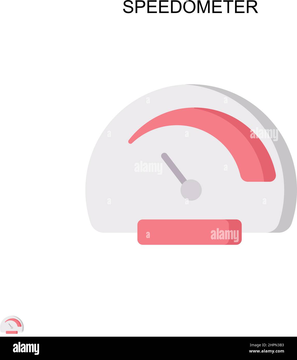 Icône de vecteur simple de compteur de vitesse.Modèle de conception de symbole d'illustration pour élément d'interface utilisateur Web mobile. Illustration de Vecteur