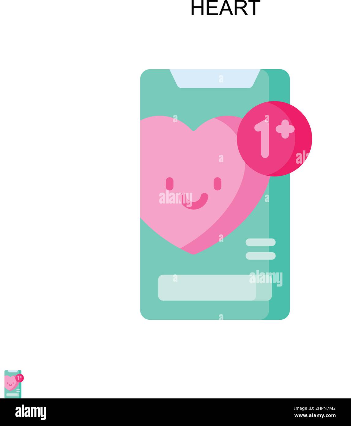 Icône vecteur simple coeur.Modèle de conception de symbole d'illustration pour élément d'interface utilisateur Web mobile. Illustration de Vecteur