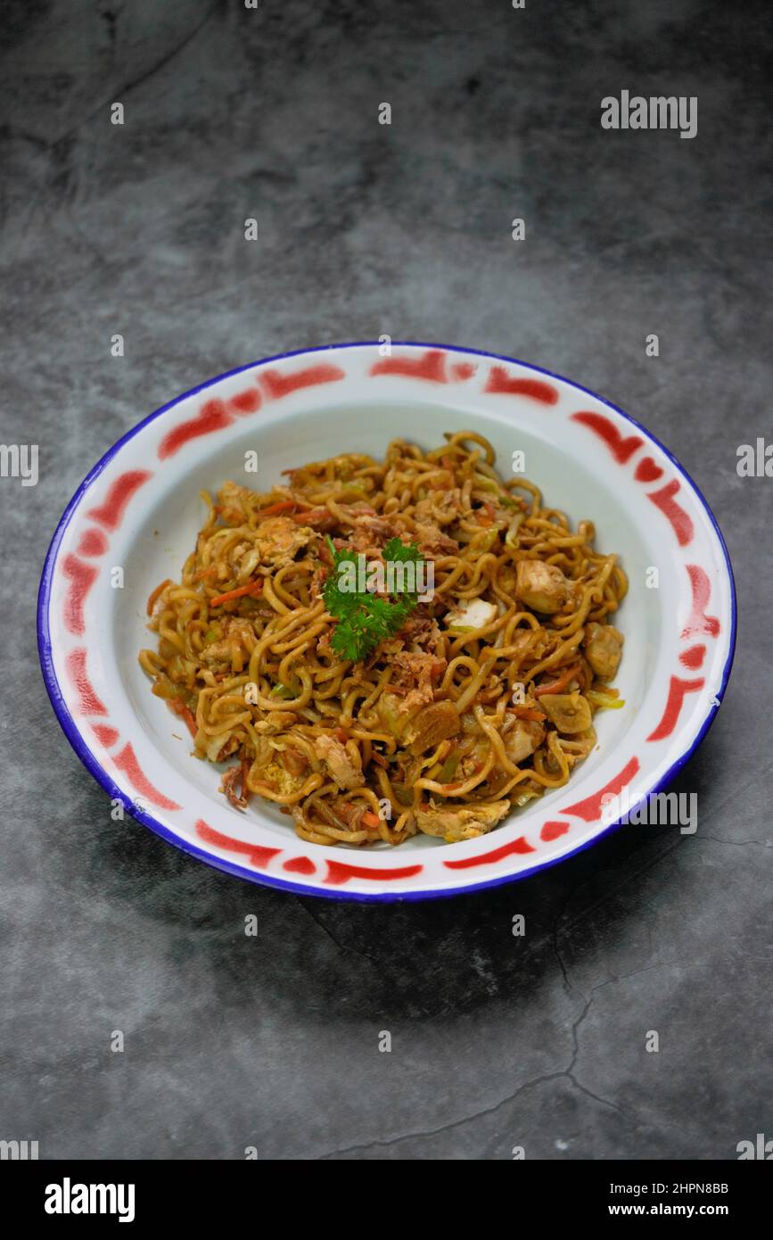 Nouilles frit javanaises / Mie Goreng Jawa Banque D'Images