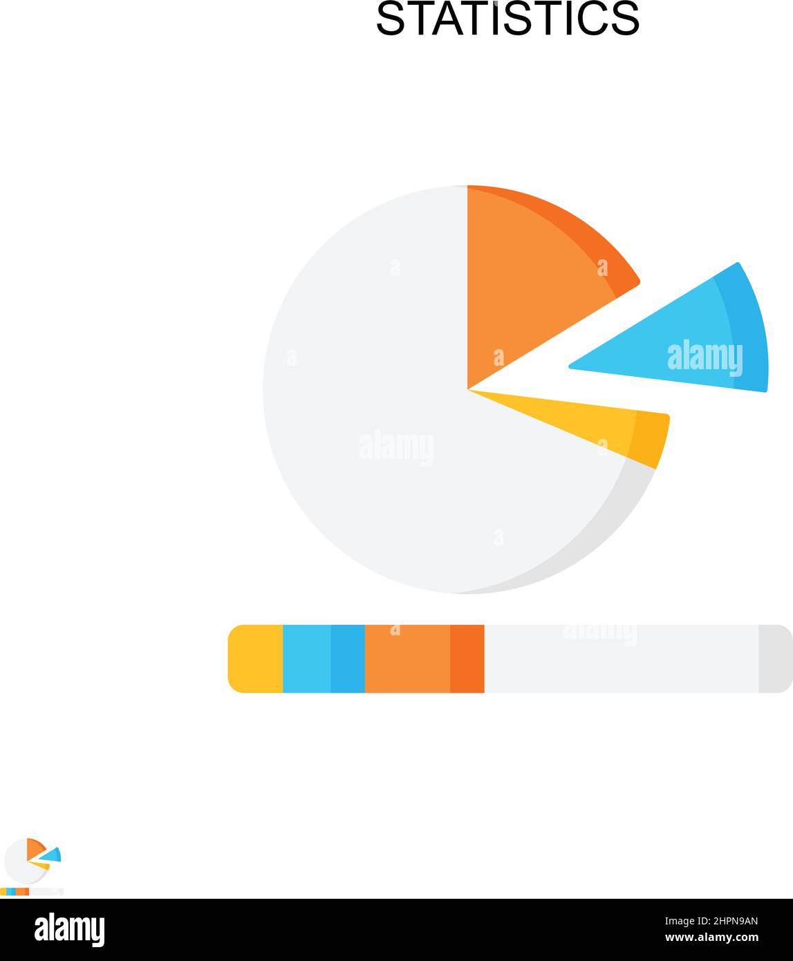 Icône de vecteur simple de statistiques.Modèle de conception de symbole d'illustration pour élément d'interface utilisateur Web mobile. Illustration de Vecteur