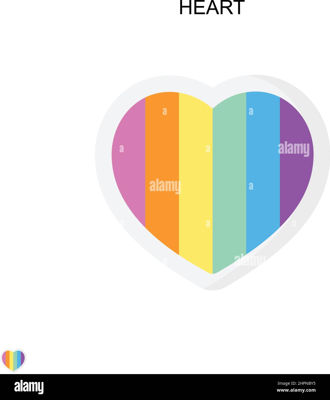 Icône vecteur simple coeur.Modèle de conception de symbole d'illustration pour élément d'interface utilisateur Web mobile. Illustration de Vecteur