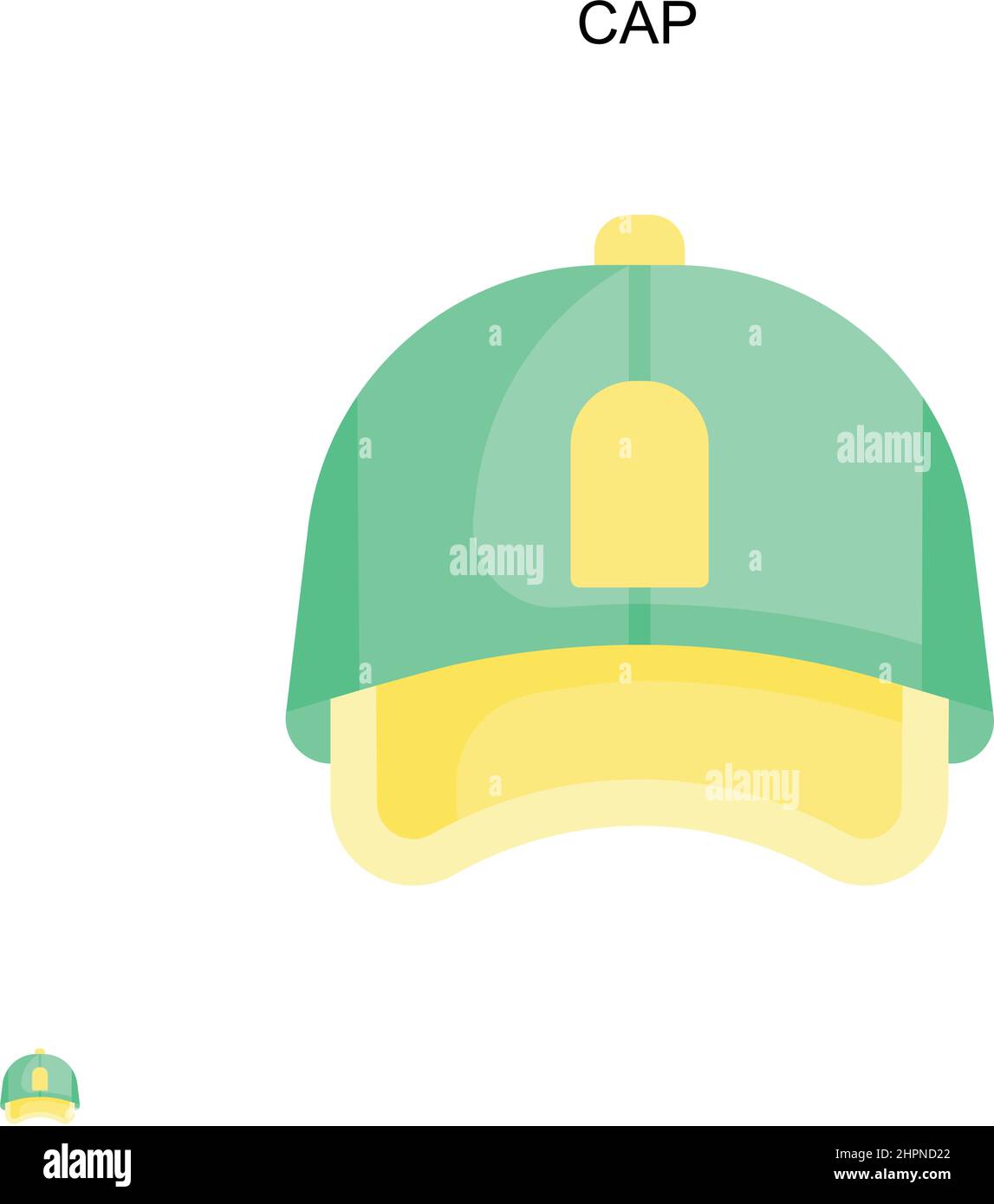 Icône de vecteur simple Cap.Modèle de conception de symbole d'illustration pour élément d'interface utilisateur Web mobile. Illustration de Vecteur