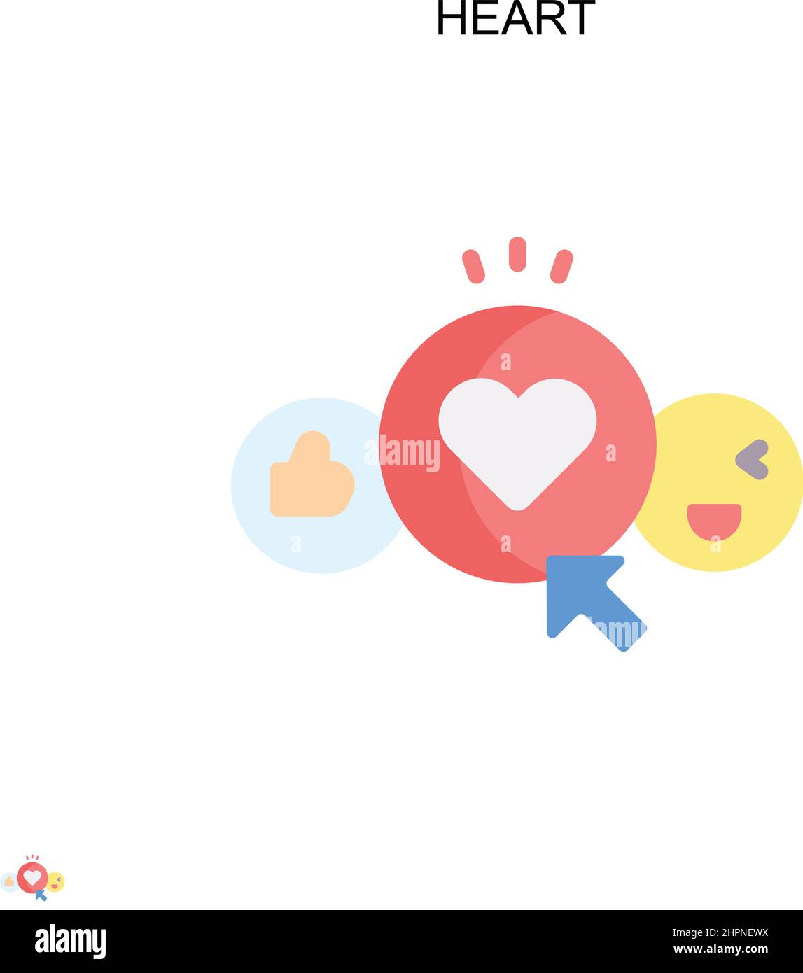 Icône vecteur simple coeur.Modèle de conception de symbole d'illustration pour élément d'interface utilisateur Web mobile. Illustration de Vecteur