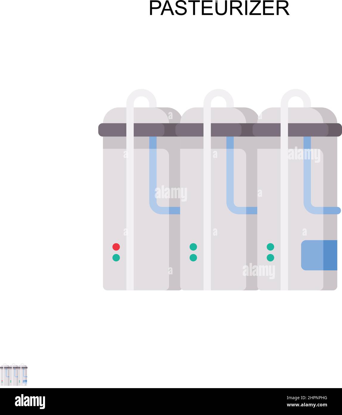 Icône de vecteur simple pour pasteurisateur. Modèle de conception de symbole d'illustration pour élément d'interface utilisateur Web mobile. Illustration de Vecteur