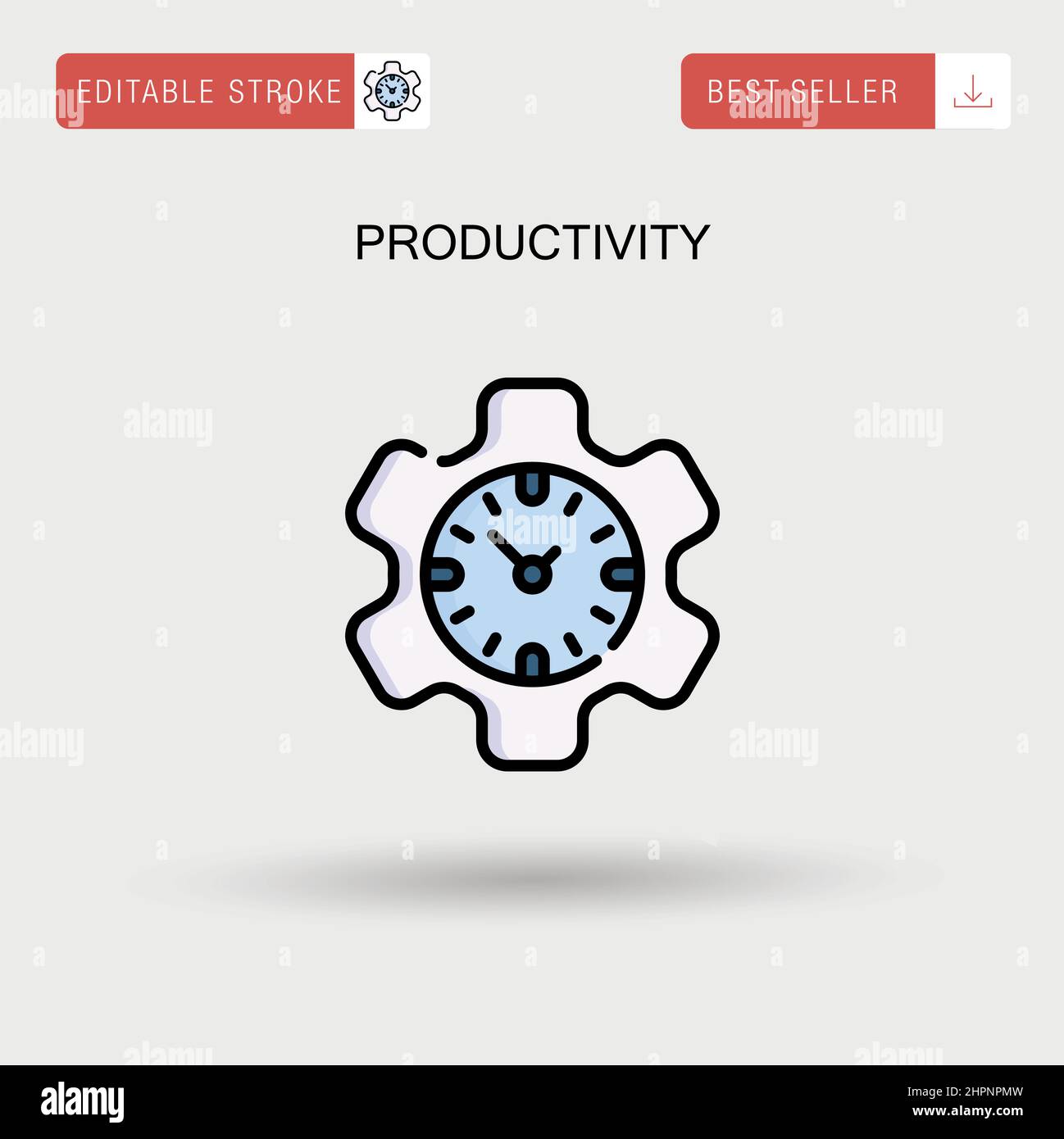 Icône de vecteur simple de productivité. Illustration de Vecteur