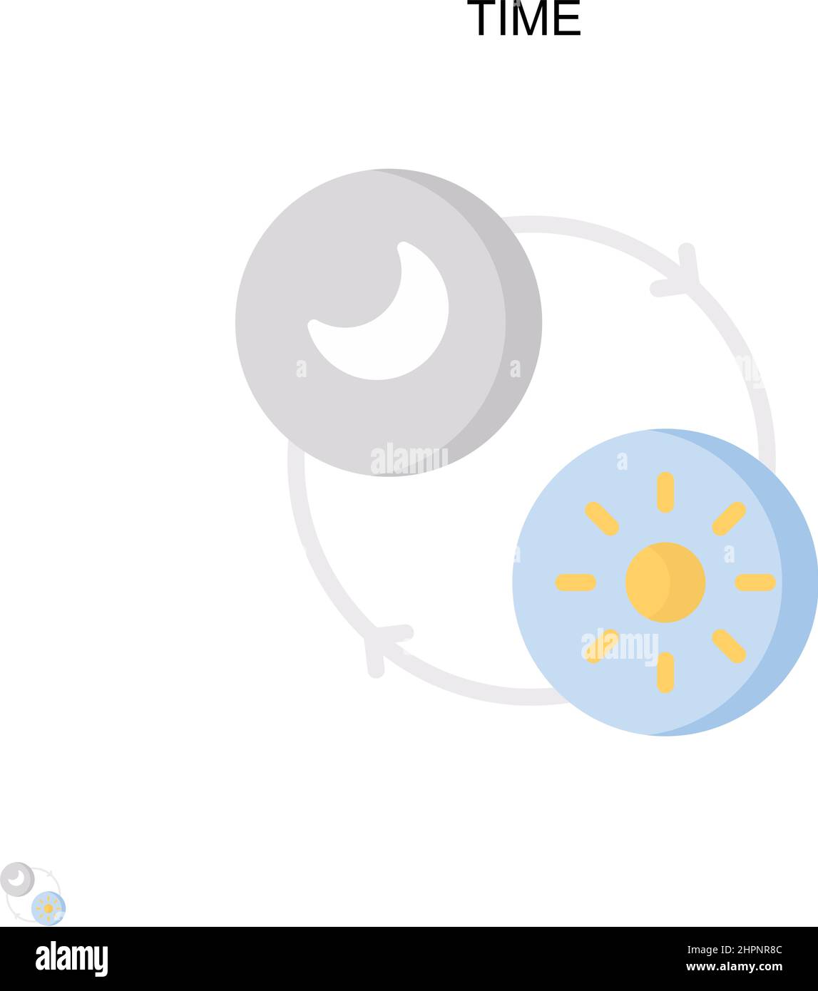 Icône vecteur simple temps.Modèle de conception de symbole d'illustration pour élément d'interface utilisateur Web mobile. Illustration de Vecteur