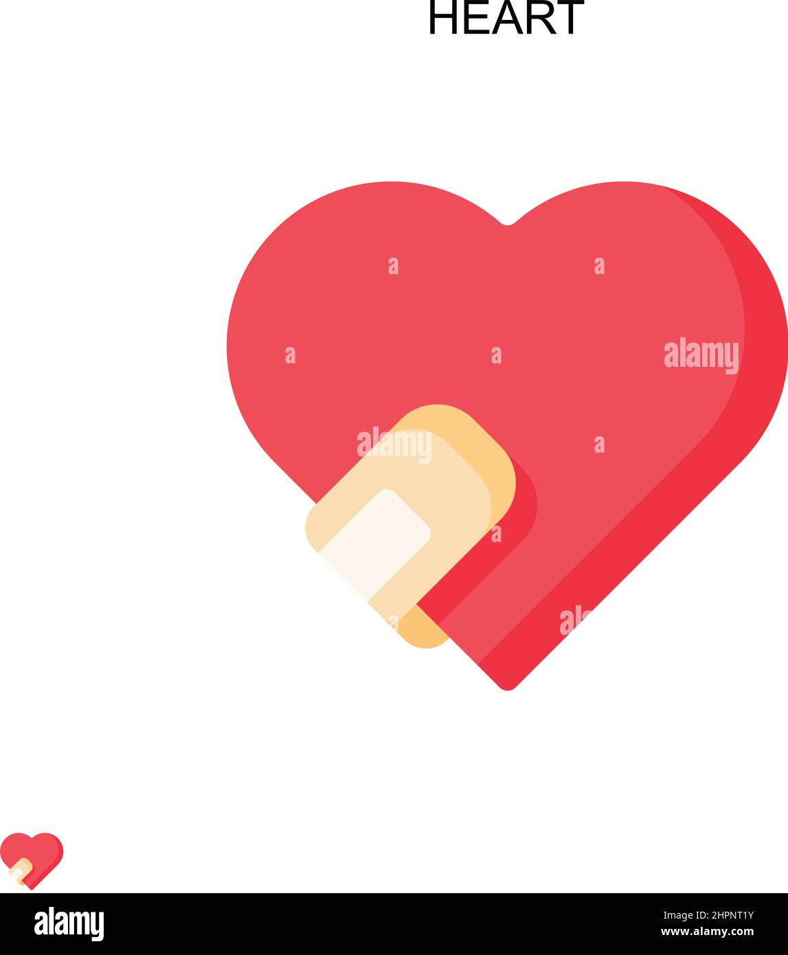 Icône vecteur simple coeur.Modèle de conception de symbole d'illustration pour élément d'interface utilisateur Web mobile. Illustration de Vecteur