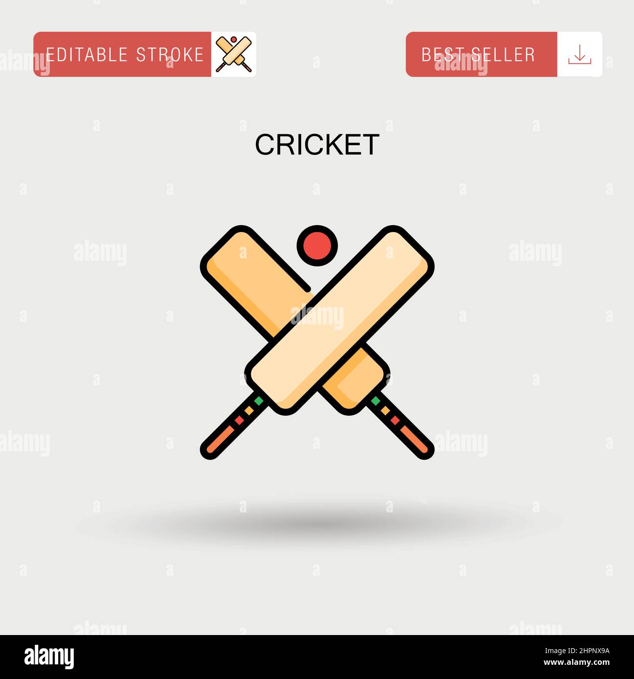 Icône de vecteur simple de cricket. Illustration de Vecteur