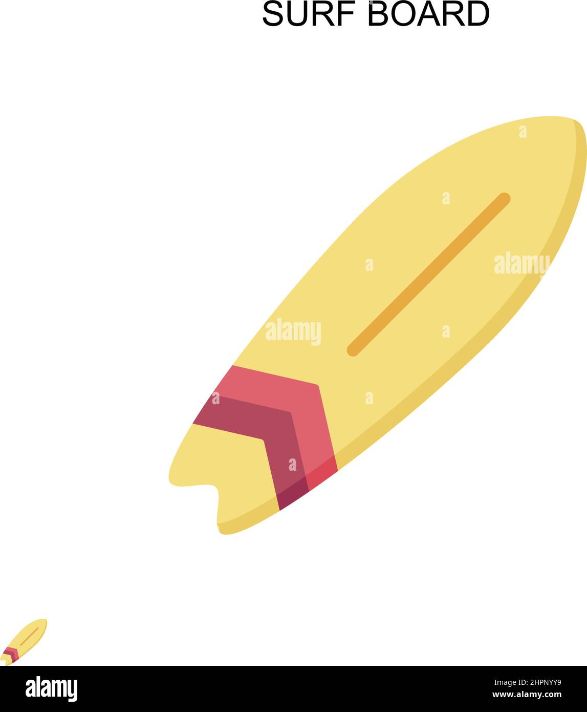 Icône de vecteur simple de surf.Modèle de conception de symbole d'illustration pour élément d'interface utilisateur Web mobile. Illustration de Vecteur