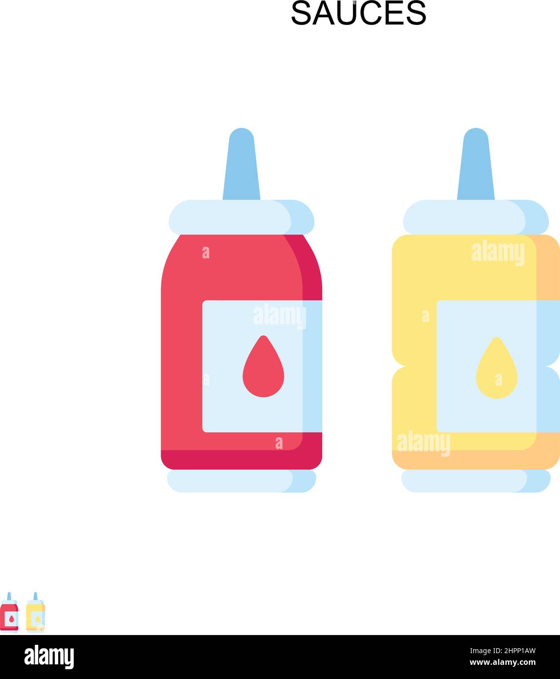 Sauces icône vecteur simple.Modèle de conception de symbole d'illustration pour élément d'interface utilisateur Web mobile. Illustration de Vecteur