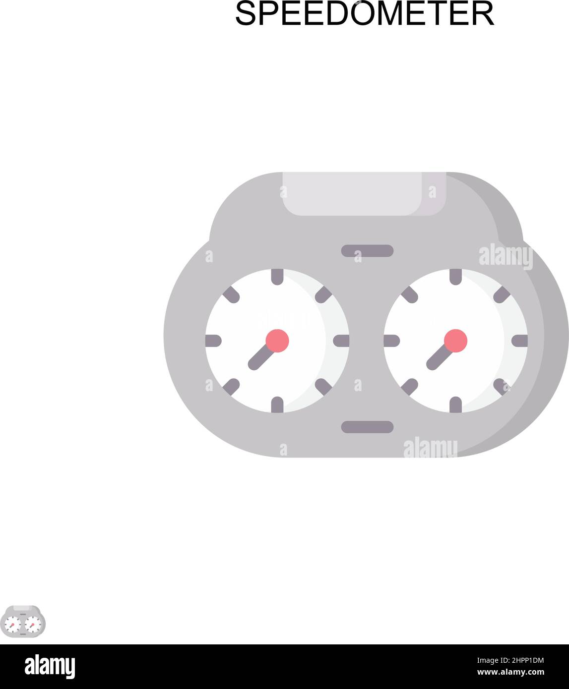 Icône de vecteur simple de compteur de vitesse.Modèle de conception de symbole d'illustration pour élément d'interface utilisateur Web mobile. Illustration de Vecteur