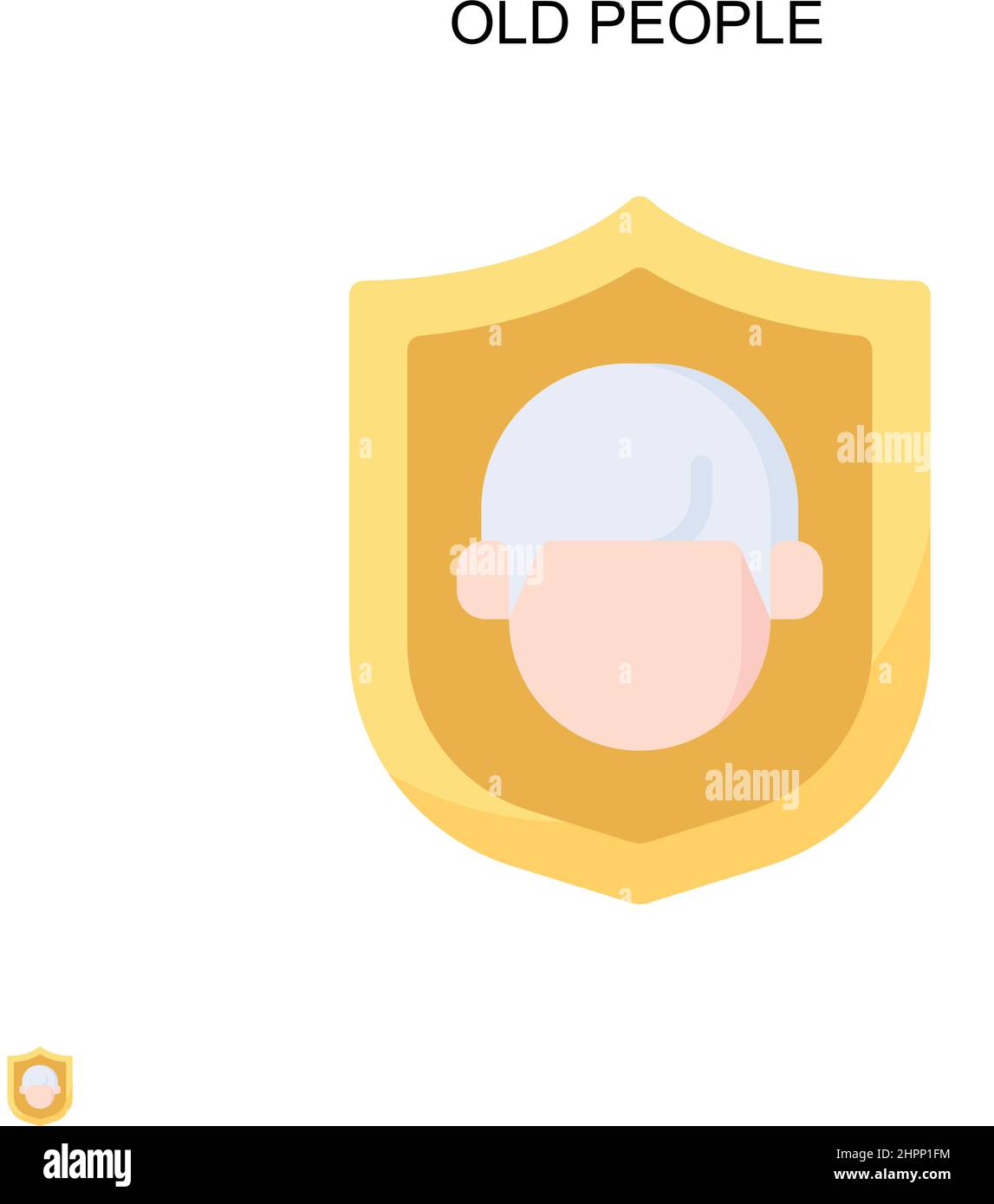 Icône de vecteur simple Old People. Modèle de conception de symbole d'illustration pour élément d'interface utilisateur Web mobile. Illustration de Vecteur