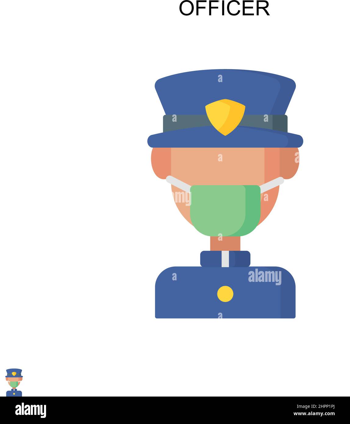 Icône de vecteur simple d'agent. Modèle de conception de symbole d'illustration pour élément d'interface utilisateur Web mobile. Illustration de Vecteur