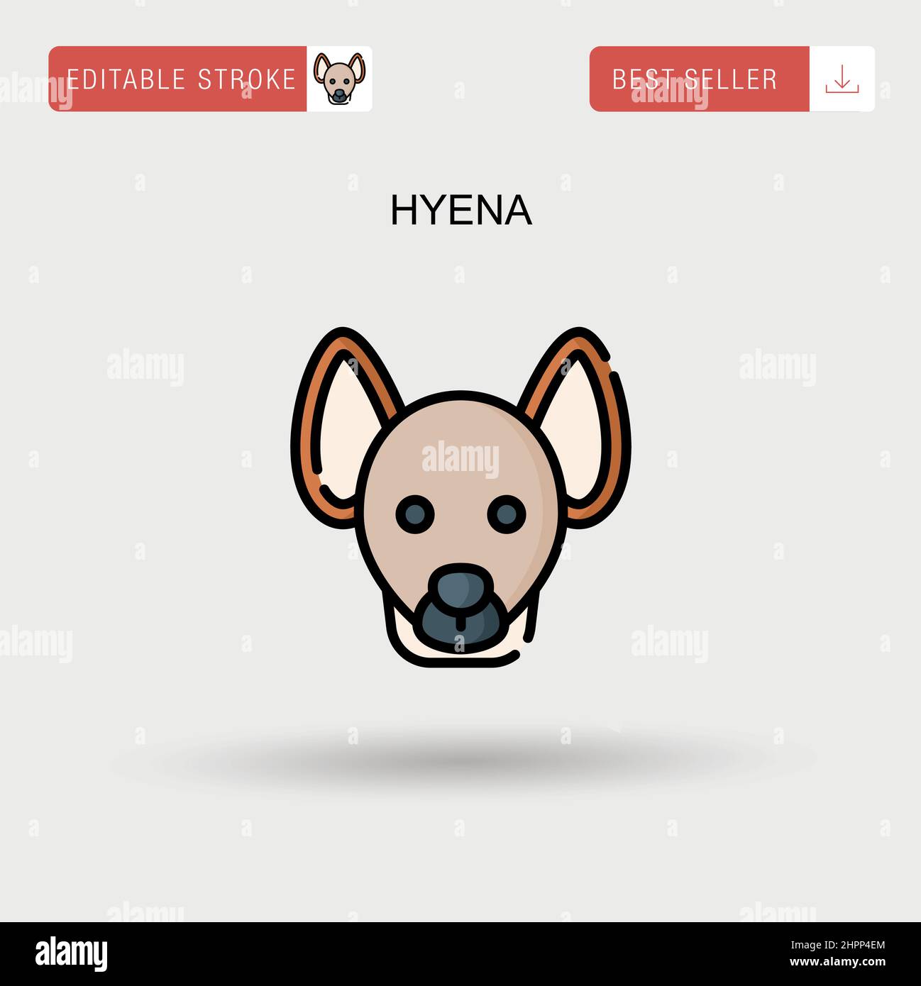 Icône de vecteur simple Hyena. Illustration de Vecteur