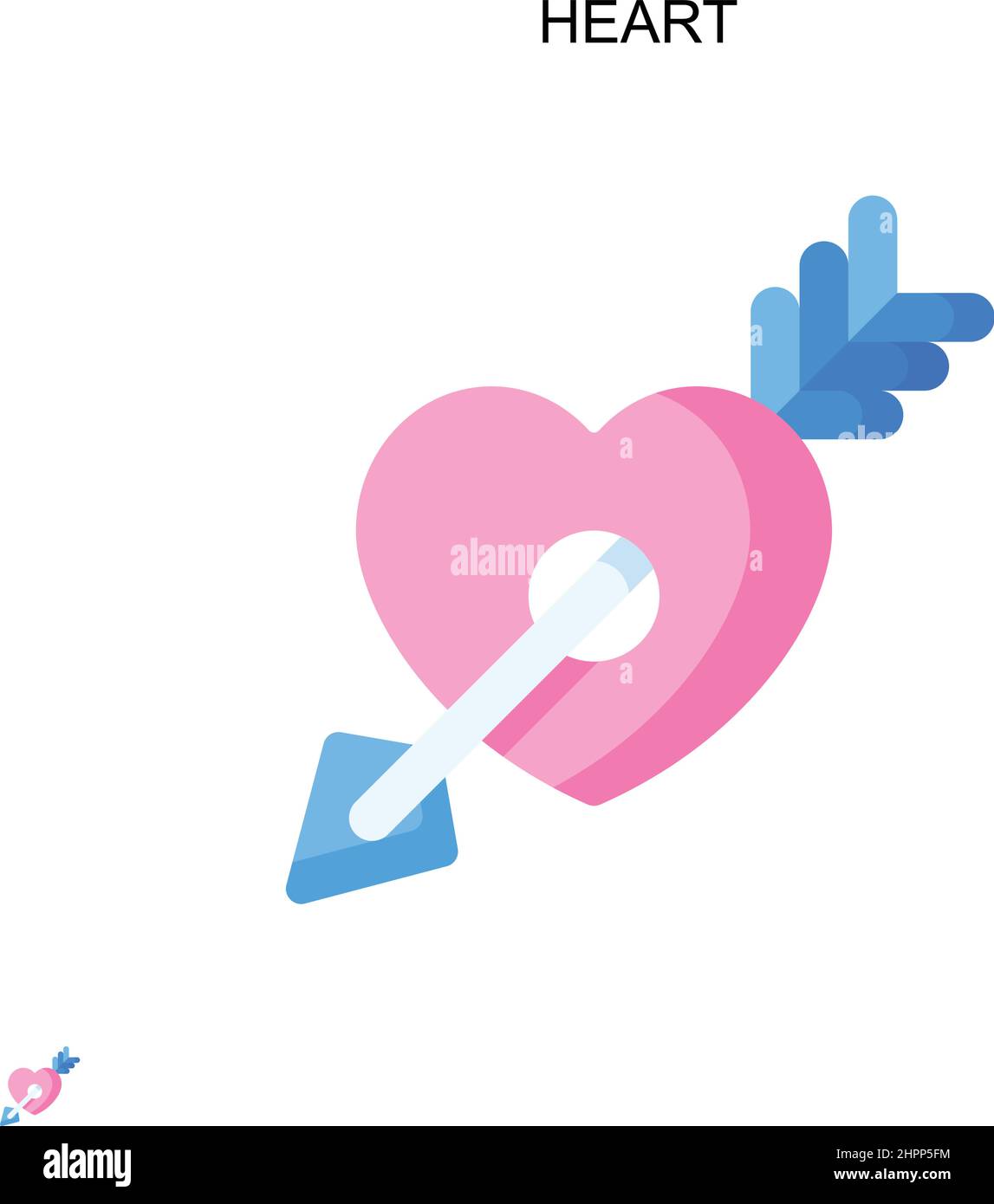 Icône vecteur simple coeur.Modèle de conception de symbole d'illustration pour élément d'interface utilisateur Web mobile. Illustration de Vecteur