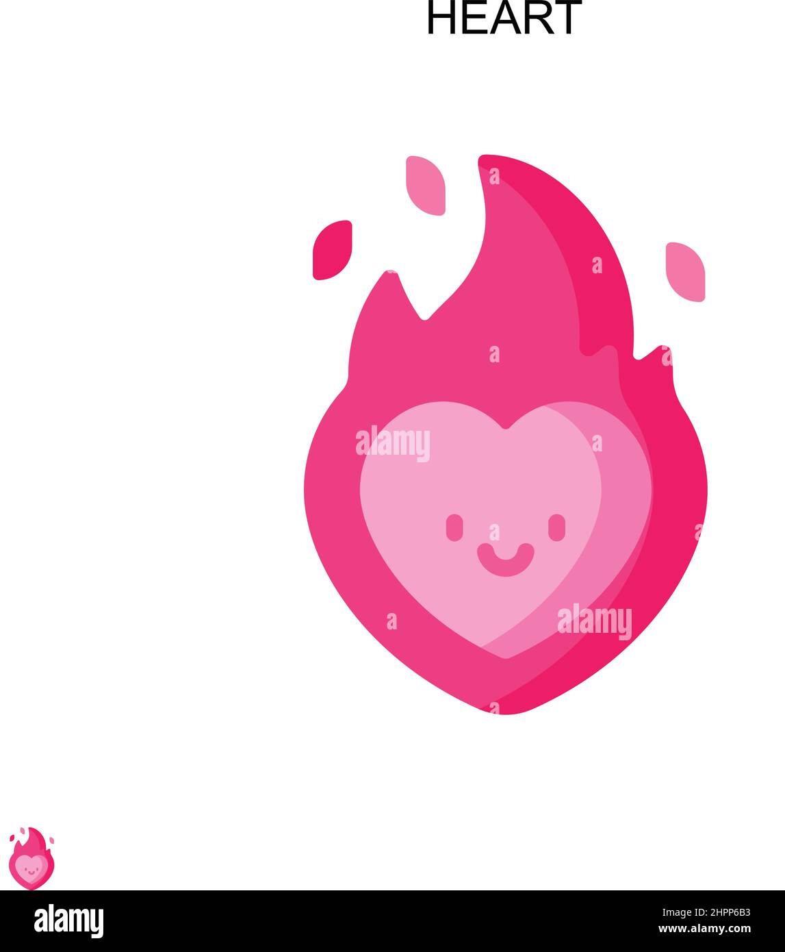 Icône vecteur simple coeur.Modèle de conception de symbole d'illustration pour élément d'interface utilisateur Web mobile. Illustration de Vecteur