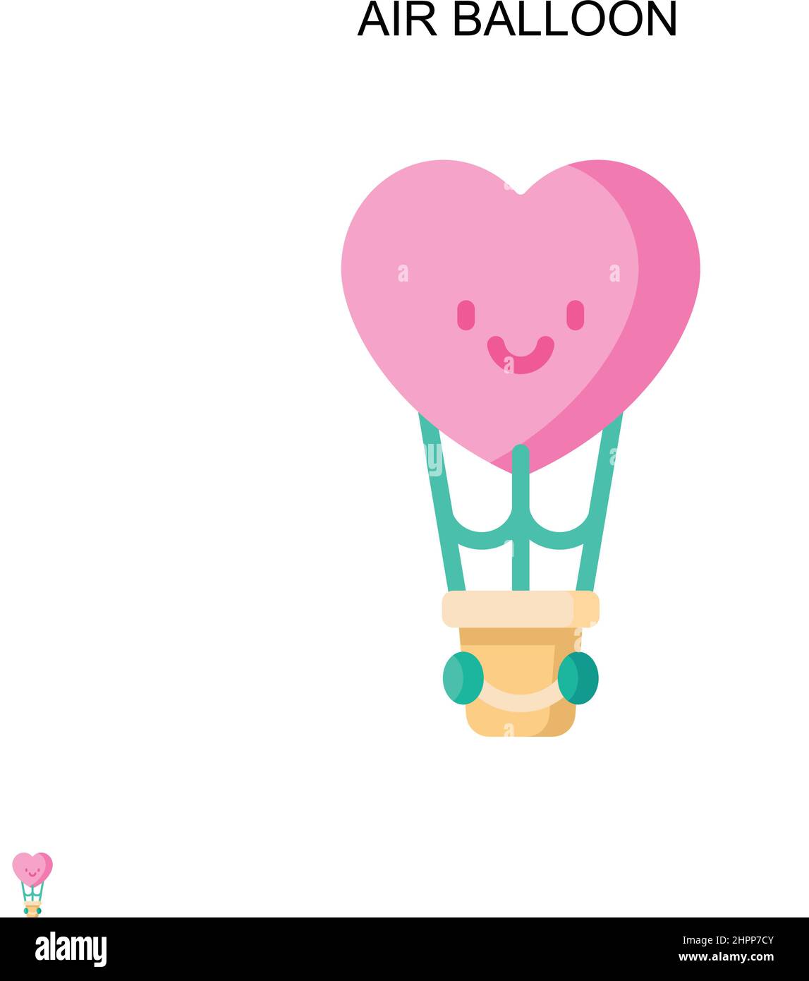 Icône de vecteur simple ballon d'air.Modèle de conception de symbole d'illustration pour élément d'interface utilisateur Web mobile. Illustration de Vecteur