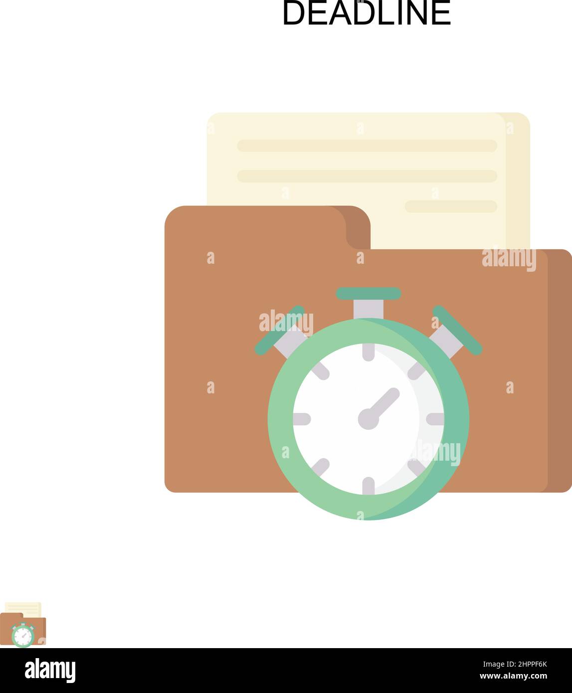 Icône de vecteur simple d'échéance.Modèle de conception de symbole d'illustration pour élément d'interface utilisateur Web mobile. Illustration de Vecteur