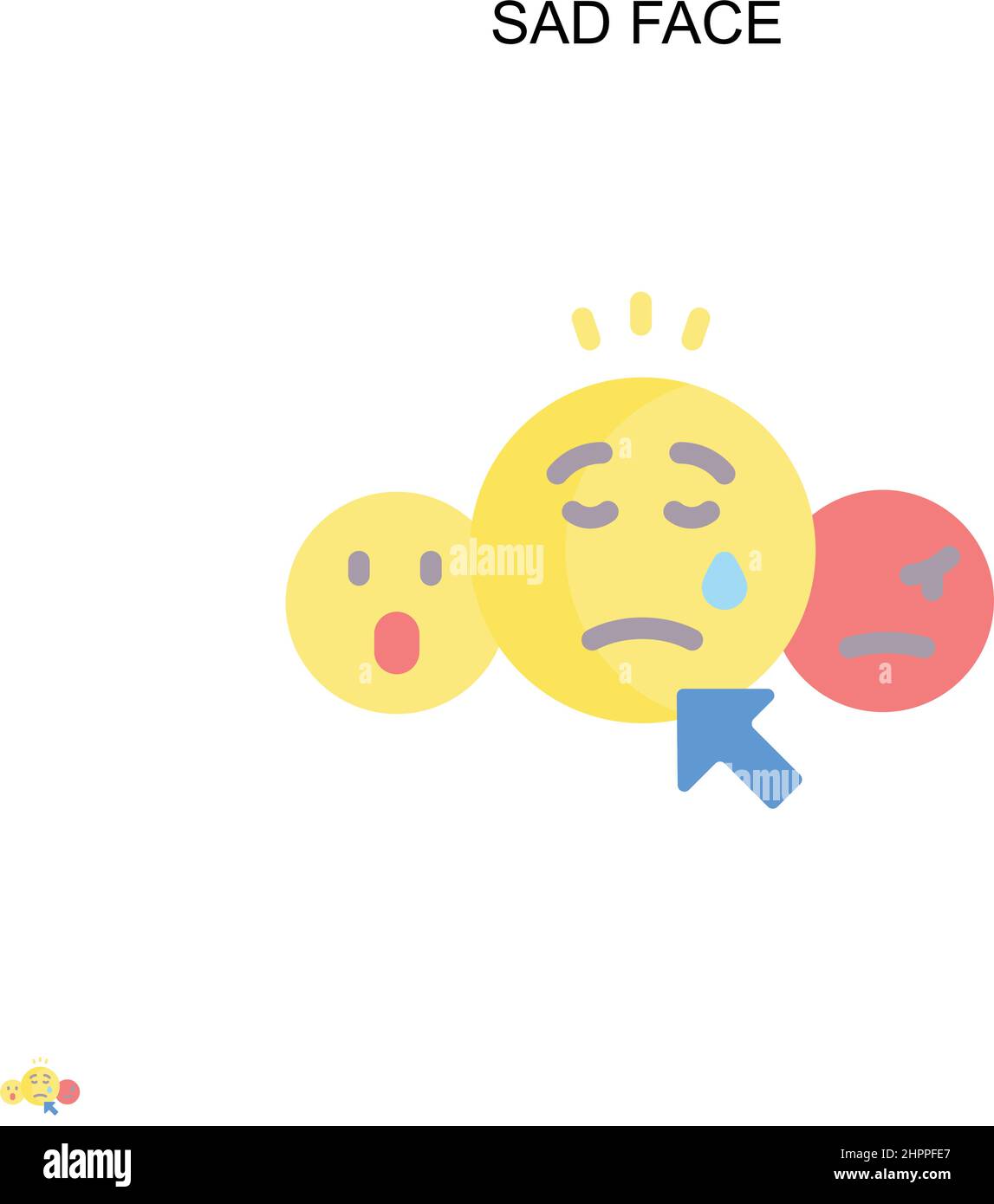 Icône de vecteur simple de face triste. Modèle de conception de symbole d'illustration pour élément d'interface utilisateur Web mobile. Illustration de Vecteur Icône de vecteur simple de face triste. Modèle de conception de symbole d'illustration pour élément d'interface utilisateur Web mobile. Illustration de Vecteur