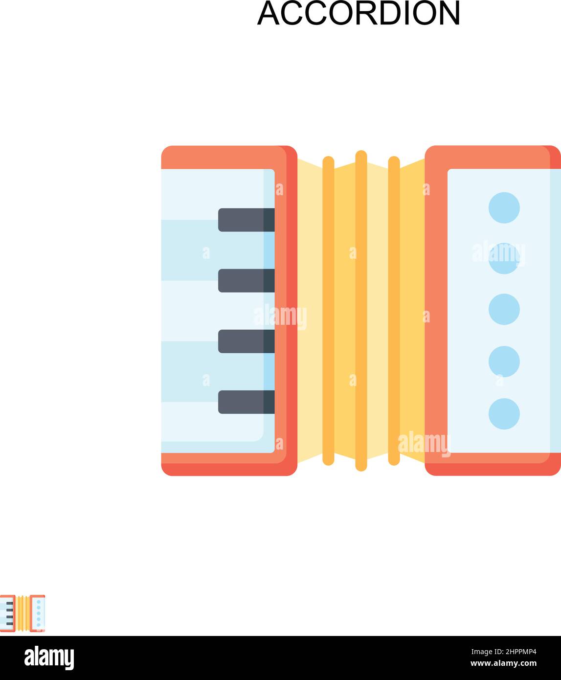 Icône de vecteur simple accordéon.Modèle de conception de symbole d'illustration pour élément d'interface utilisateur Web mobile. Illustration de Vecteur