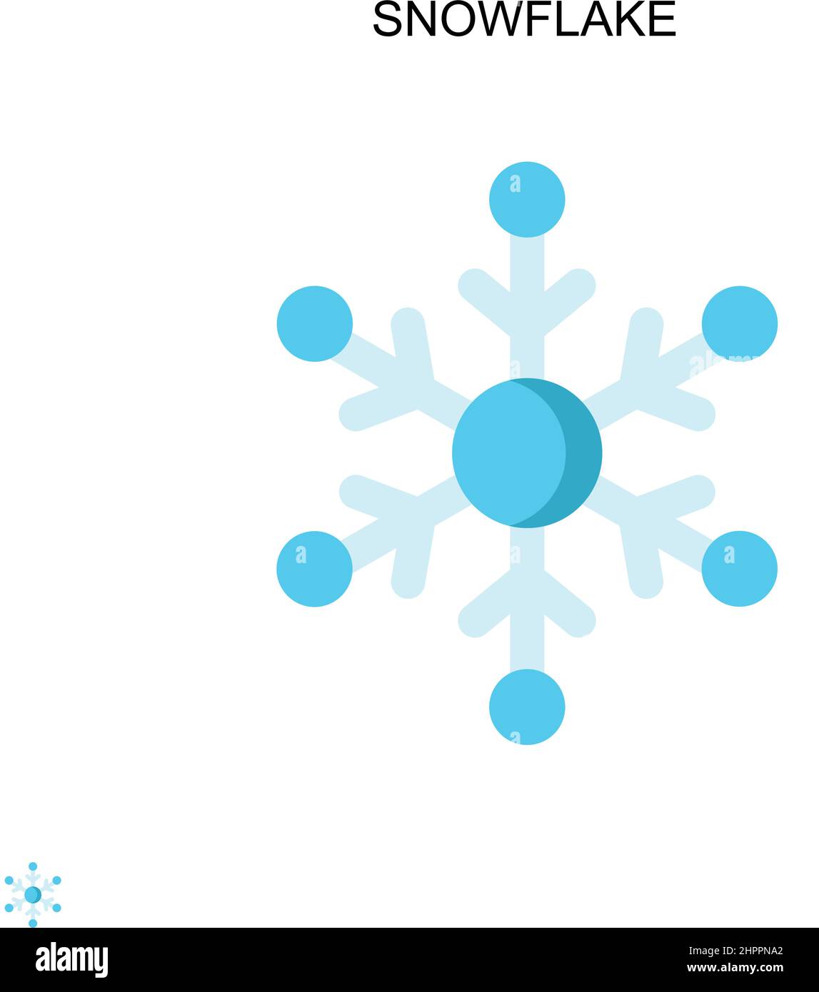 Icône de vecteur simple flocon de neige.Modèle de conception de symbole d'illustration pour élément d'interface utilisateur Web mobile. Illustration de Vecteur