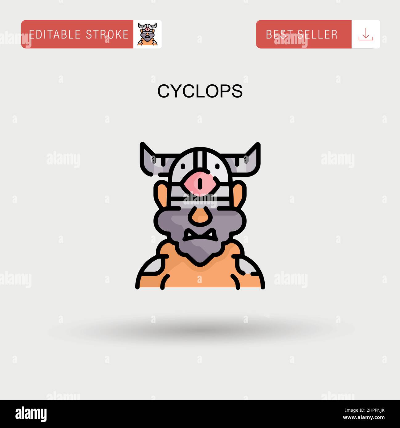 Icône de vecteur simple Cyclops. Illustration de Vecteur