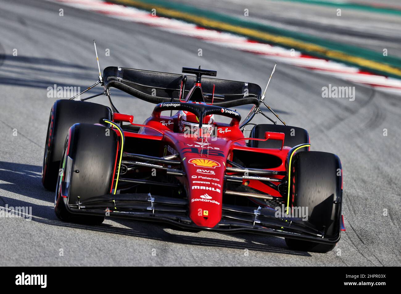 Barcelone, Espagne. 23rd févr. 2022. Charles Leclerc (mon) Ferrari F1-75. Test Formula One, jour 1, mercredi 23rd février 2022. Barcelone, Espagne. Crédit : James Moy/Alay Live News Banque D'Images