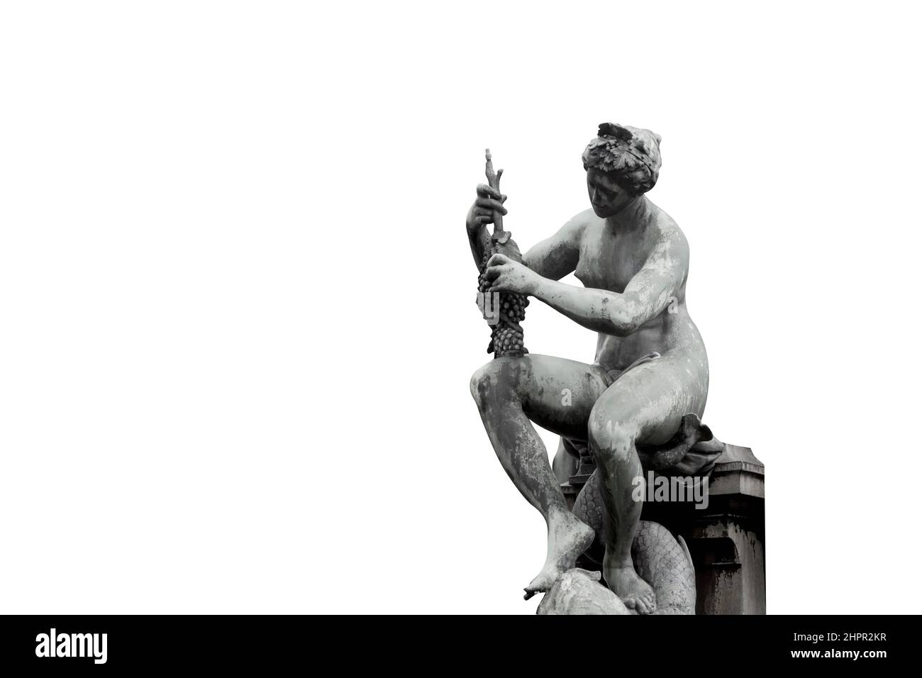 Déesse de la terre Gaia (GEAE). La statue antique de Gaia tient un bouquet de raisins comme symbole de la fertilité de la protection et de soin de la terre. Copie s Banque D'Images