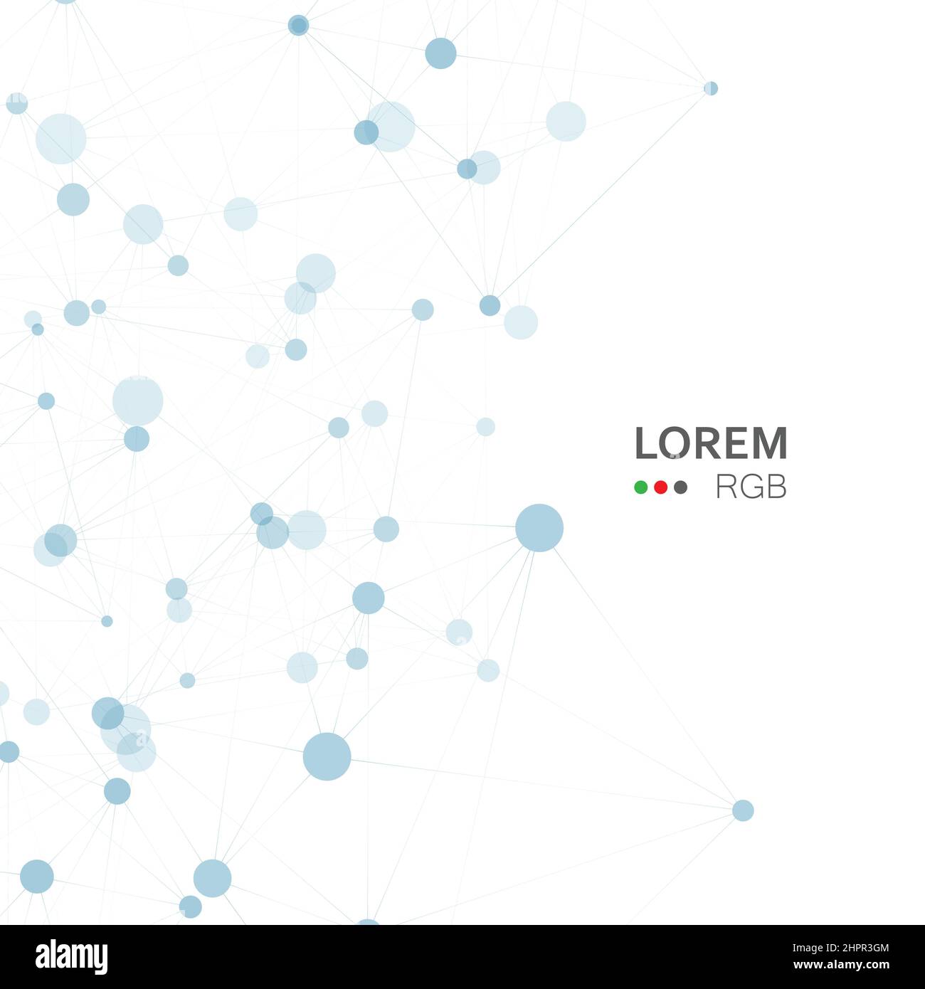 Résumé de la science avec des points et des lignes de connexion Illustration de Vecteur