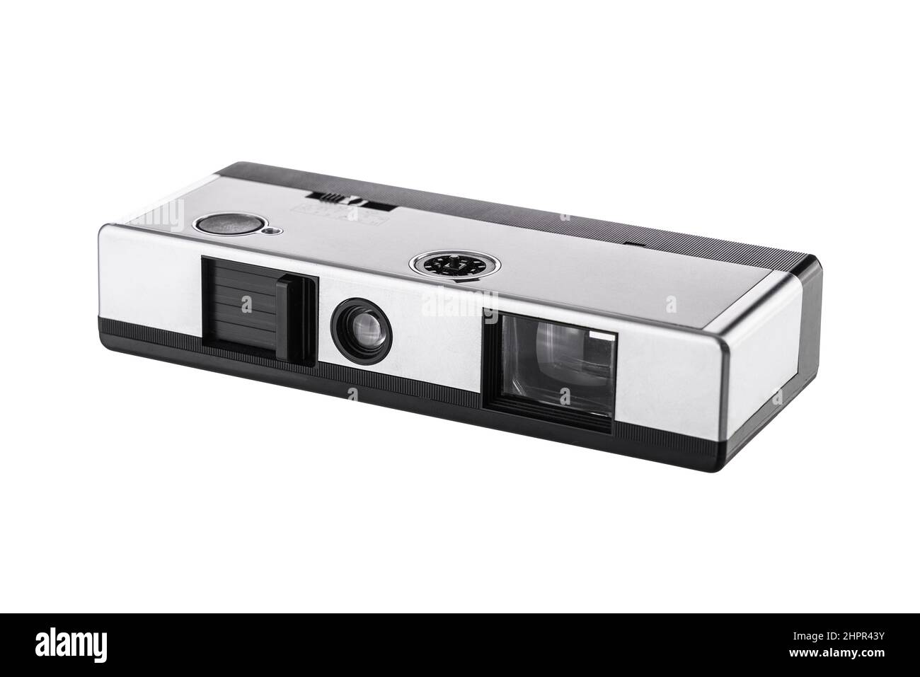Ancien appareil photo rétro rétro isolé sur fond blanc Banque D'Images