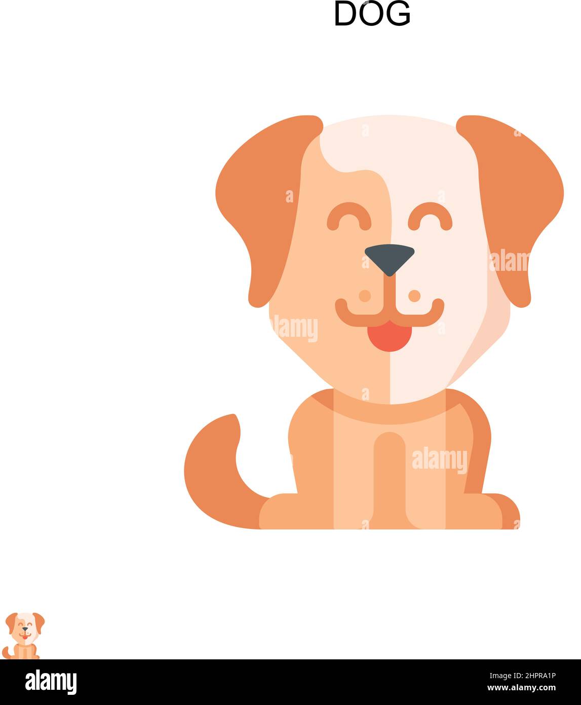 Icône de vecteur simple chien.Modèle de conception de symbole d'illustration pour élément d'interface utilisateur Web mobile. Illustration de Vecteur