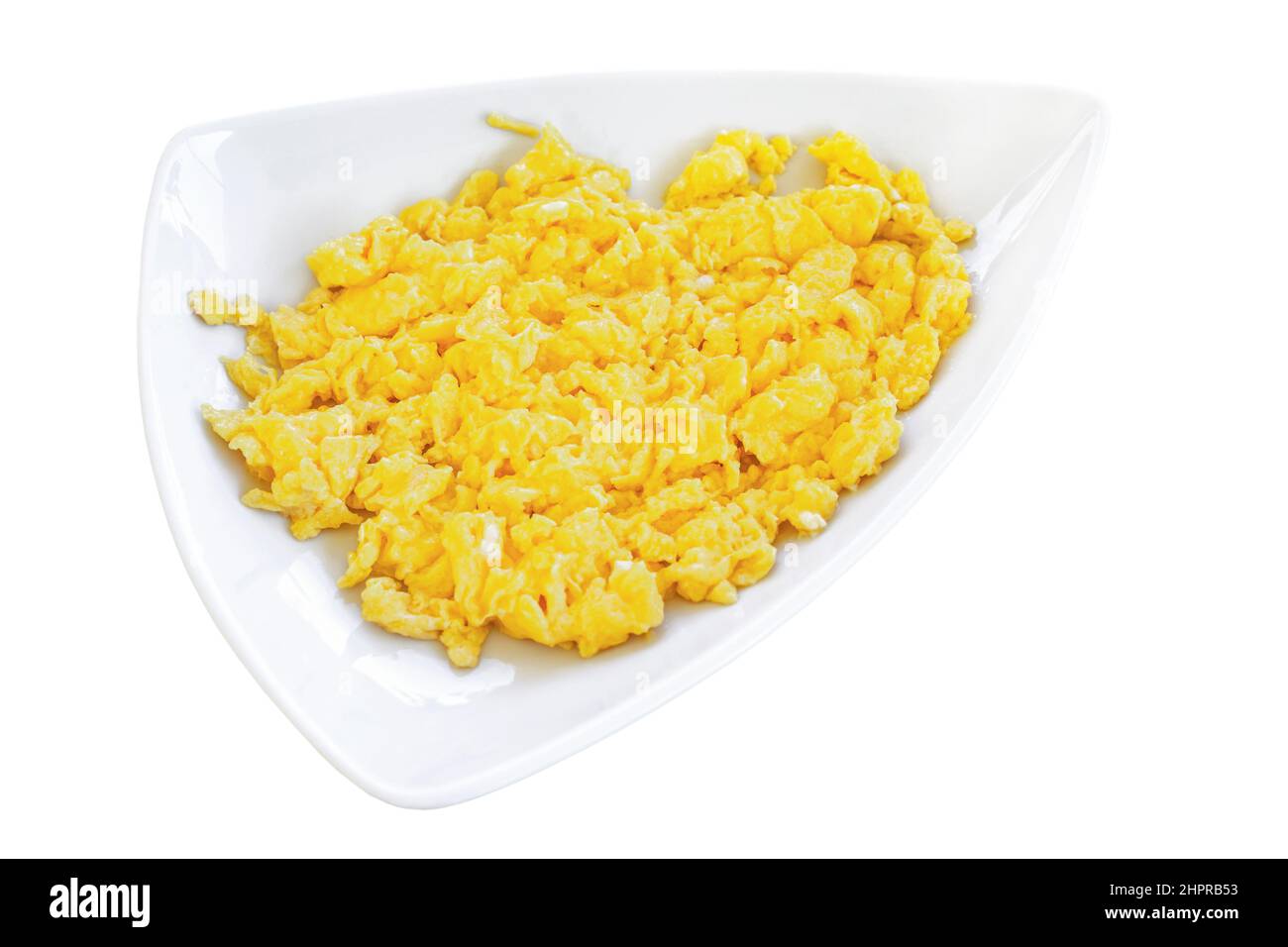Oeufs: Omelette, Frittata, omelette maison isolée sur un plat avec fond blanc Banque D'Images