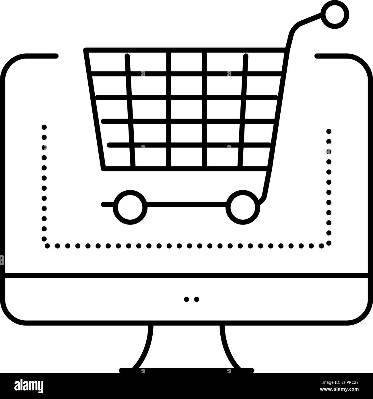 illustration vectorielle de l'icône de la ligne d'achat de saut électronique Illustration de Vecteur illustration vectorielle de l'icône de la ligne d'achat de saut électronique Illustration de Vecteur