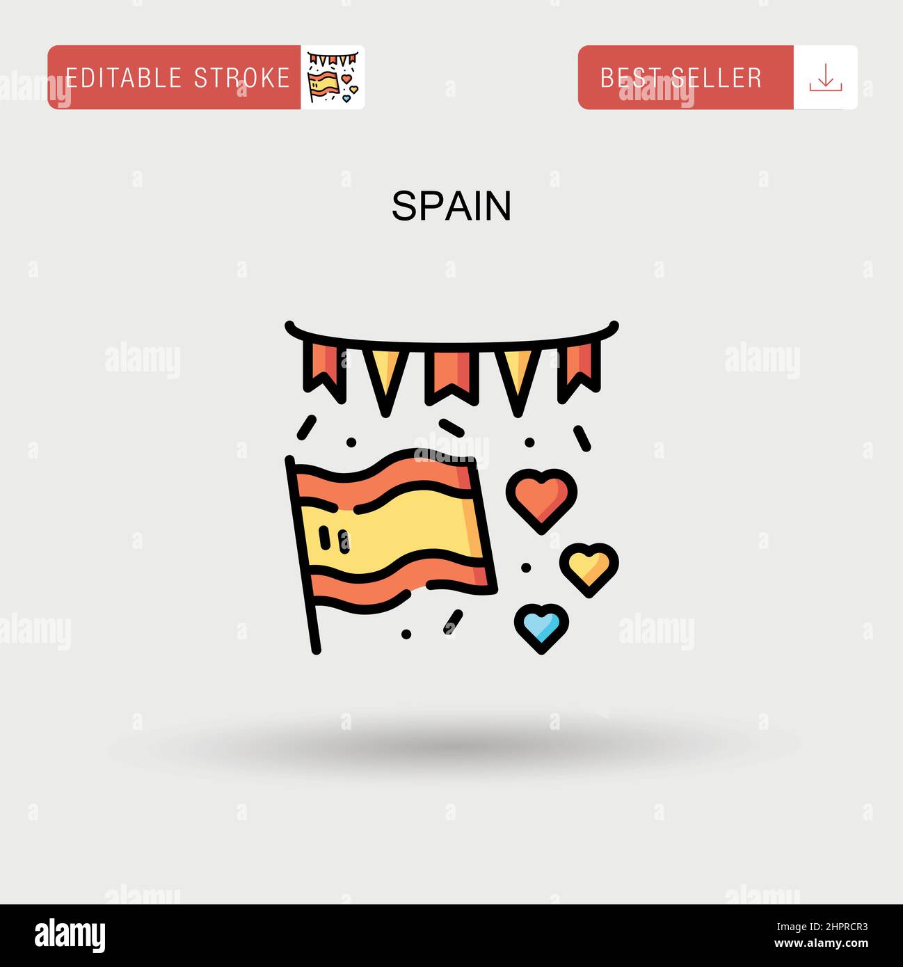 Espagne simple vecteur icône. Illustration de Vecteur