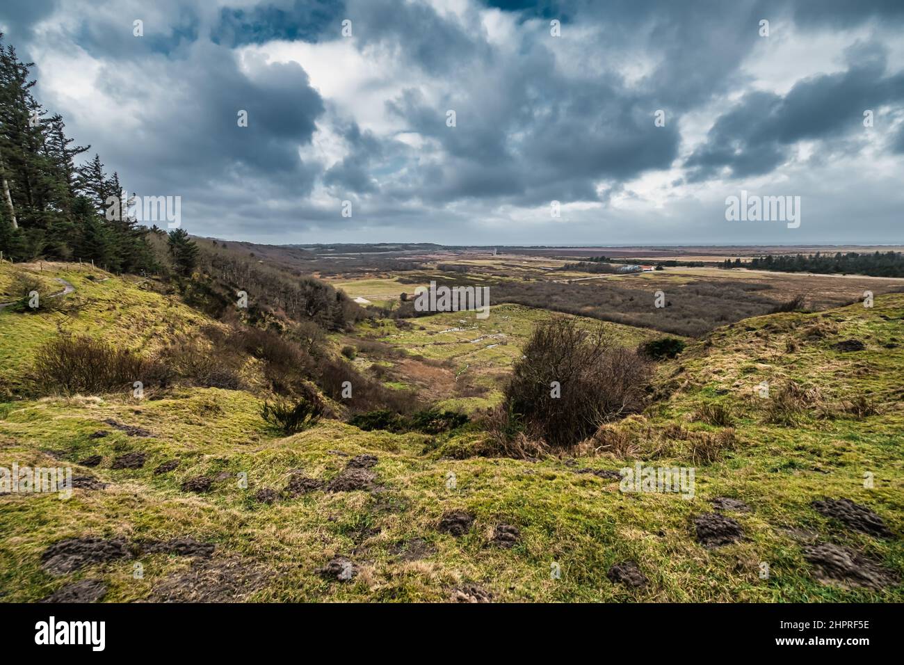 Paysage de l'âge de glace près de Fosdalen Tranum près de la mer du Nord, Danemark Banque D'Images