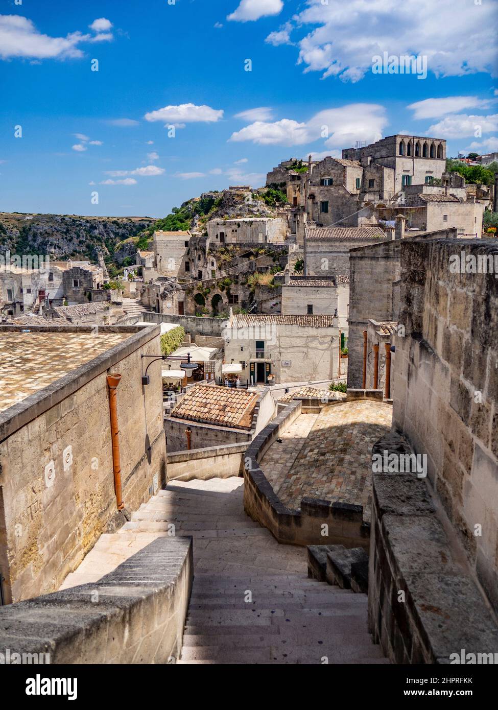 L'Italie, la Basilicate, Matera, vue de la vieille ville Banque D'Images