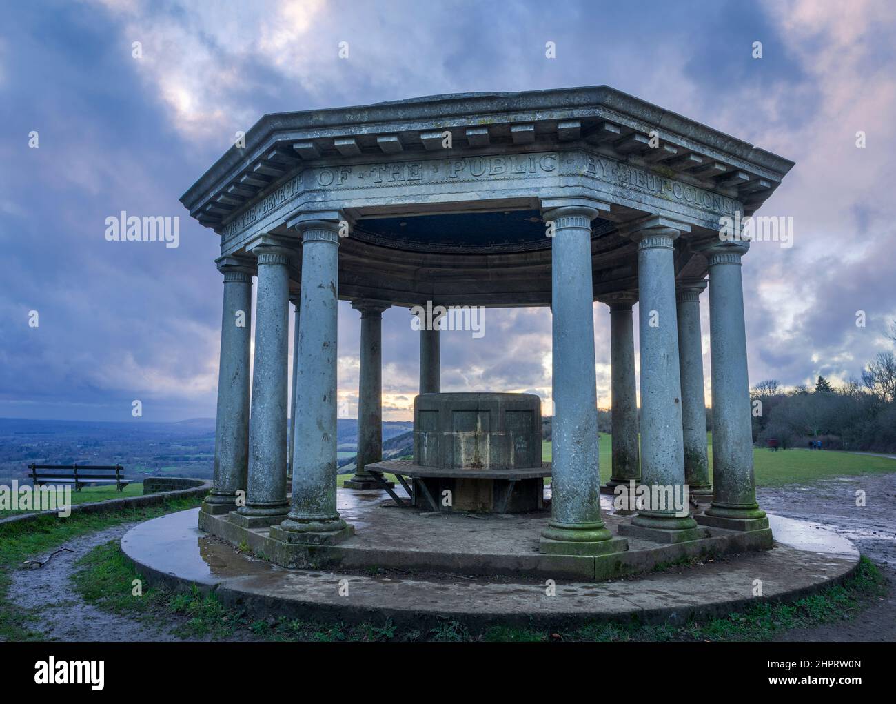 Le mémorial Inglis au sommet de Colley Hill, sur les collines de Surrey, North Downs, au sud-est de l'Angleterre Banque D'Images