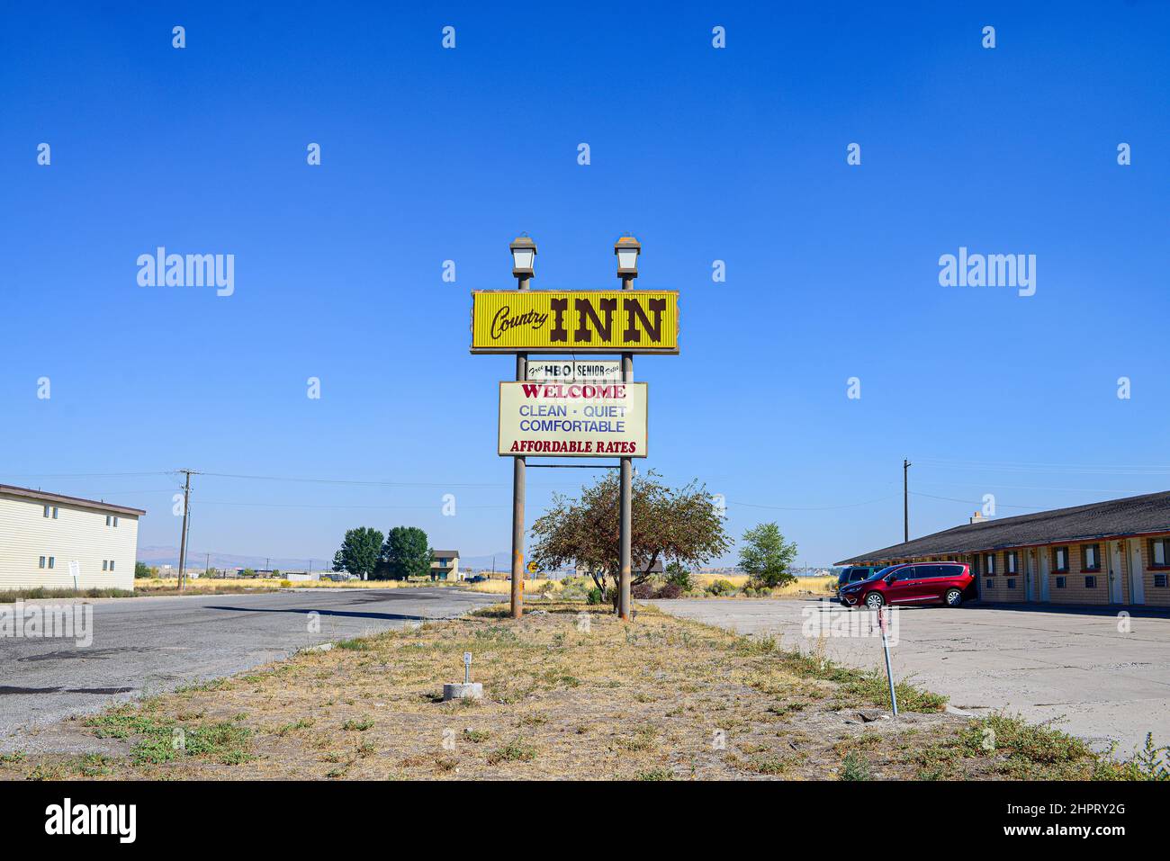 Country Inn Motel dans le Nevada Banque D'Images