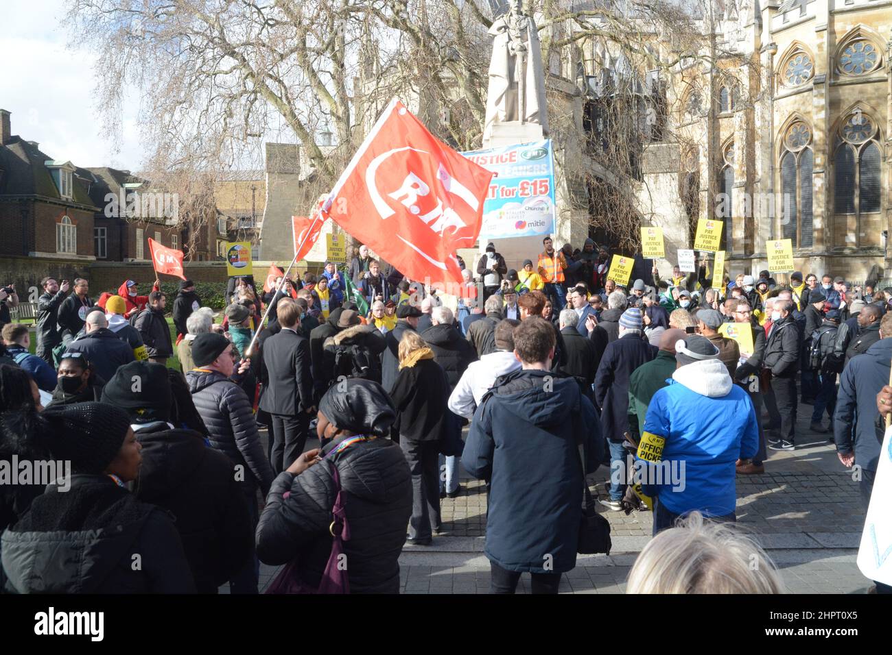 le syndicat rmt pour les travailleurs du transport et la main-d'œuvre de Churchill sont en grève tant sur les conditions que sur le salaire , Banque D'Images