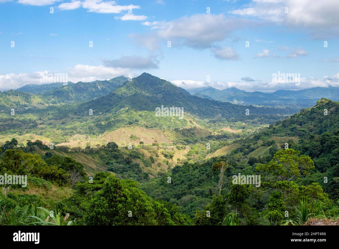 Vue sur le paysage de la jungle de la Sierra Nevada de Santa Marta, près de Lost City/Ciudad Perdida en Colombie Banque D'Images