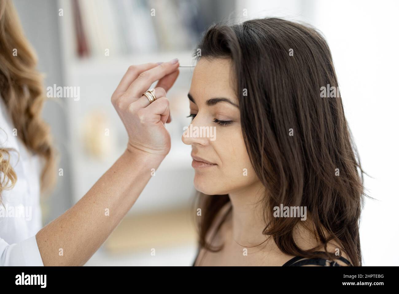 Femme au rendez-vous d'un neurologue Banque D'Images