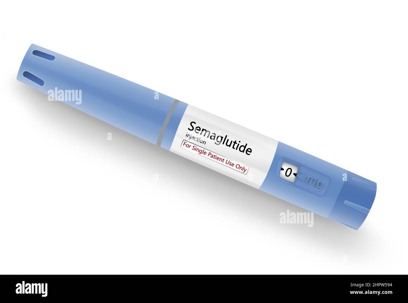 semi-glutide injection médicament utilisé pour améliorer le contrôle de la glycémie chez les adultes atteints de diabète de type 2. Banque D'Images
