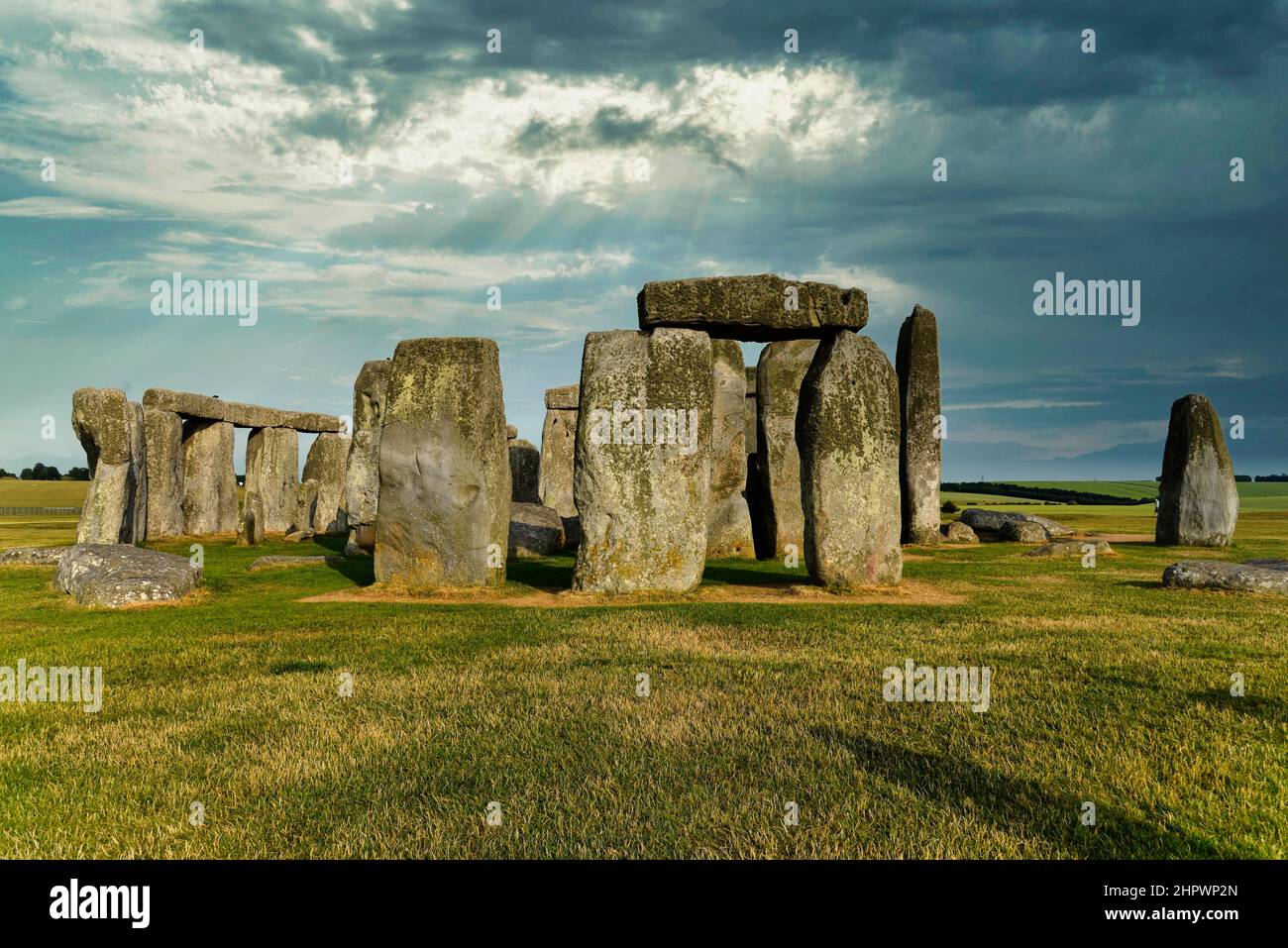 Stonehenge, site du patrimoine mondial de l'UNESCO, la plaine de Salisbury, Wiltshire, Angleterre, Royaume-Uni Banque D'Images