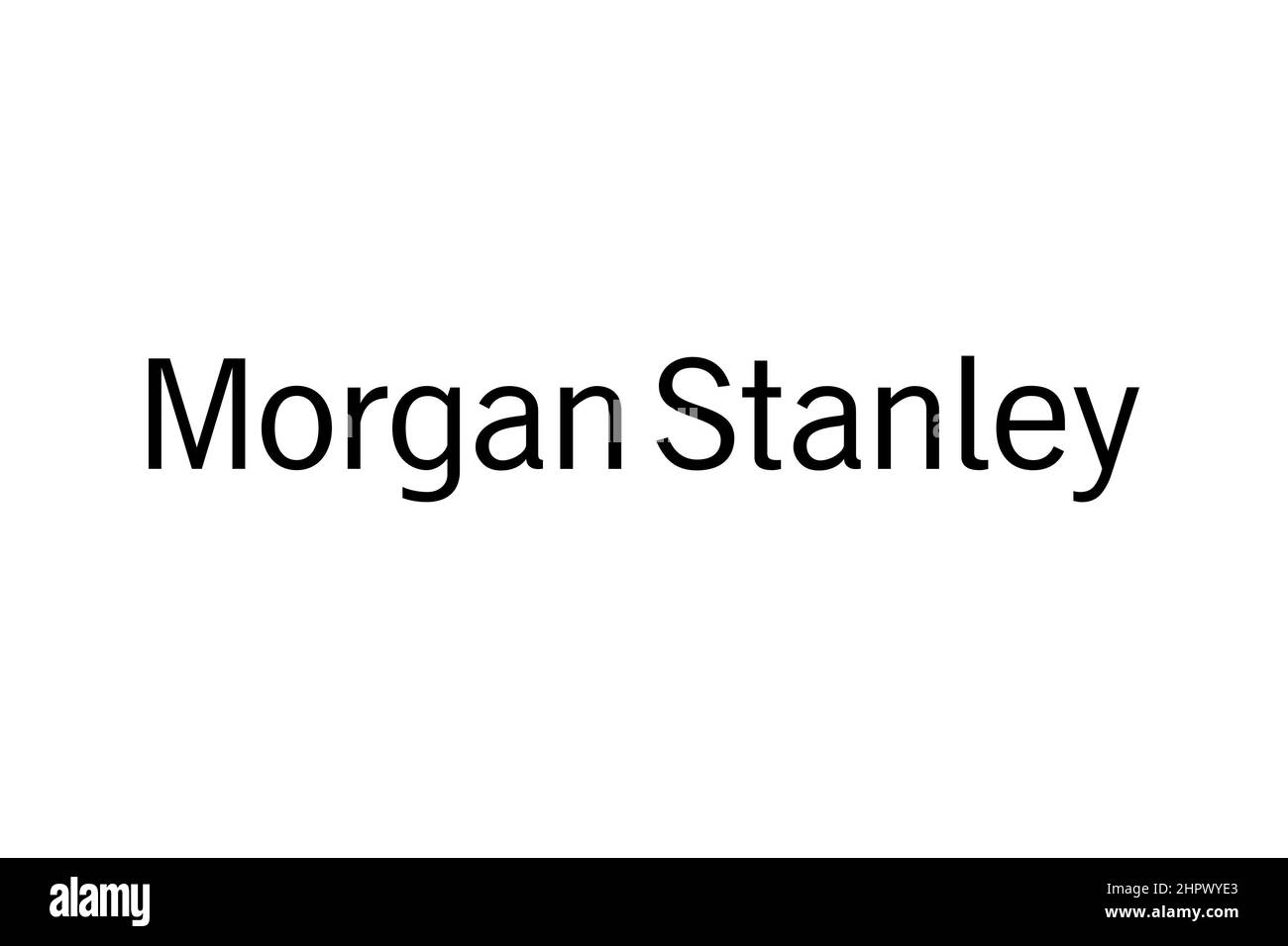 Morgan Stanley, fond blanc, logo, marque Banque D'Images