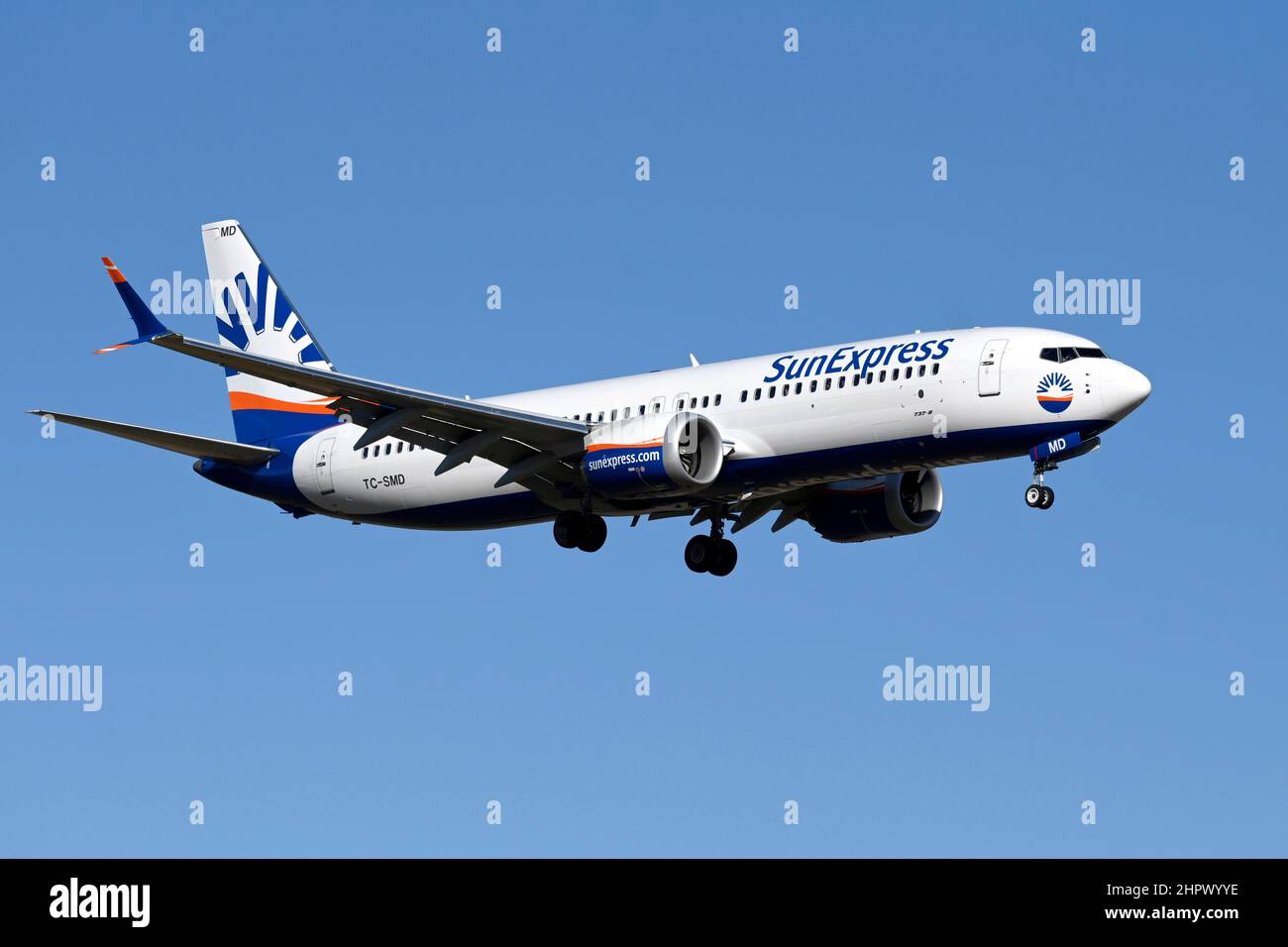 Avion SunExpress, Boeing 737 MAX 8, TC-SMD Banque D'Images