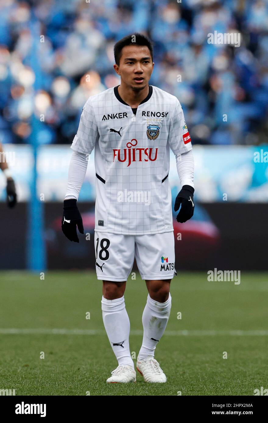 Nissan Stadium, Kanagawa, Japon. 23rd févr. 2022. Chanathip Songkradin (Frontale), 23 FÉVRIER 2022 - football : 2022 J1 rencontre de la ligue entre Yokohama F. Marinos 4-2 Kawasaki Frontale au Nissan Stadium, Kanagawa, Japon. Credit: AFLO/Alay Live News Banque D'Images