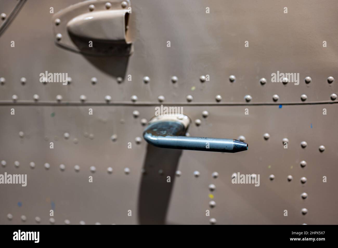 Tube Pitot à l'extérieur d'un avion utilisé pour mesurer la vitesse de l'air en utilisant la pression Banque D'Images