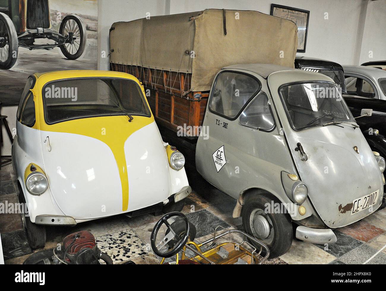BMW Isetta-1958 car - la collection de voitures et motos de Salvador Claret à Sils, Barcelone, Catalogne, Espagne Banque D'Images